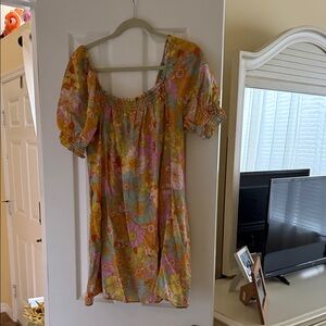 Show Me Your Mu Mu Floral Puff Sleeve Dress NWT